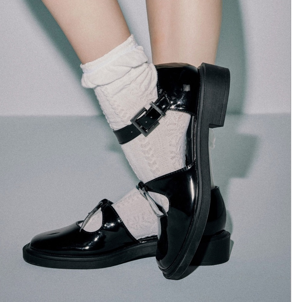 Womens chunky Mary Jane loafers